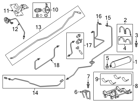 2014 Ram 3500 Fuel System Components, Fuel Delivery Diagram 1 - Thumbnail