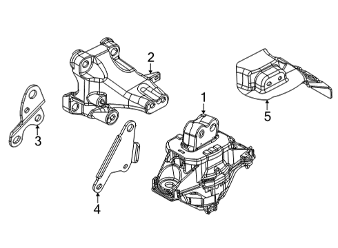 2024 Jeep Grand Cherokee L Engine & Trans Mounting Diagram 1 - Thumbnail