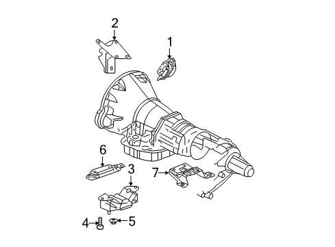 2003 Dodge Ram 3500 Engine & Trans Mounting Diagram 4 - Thumbnail