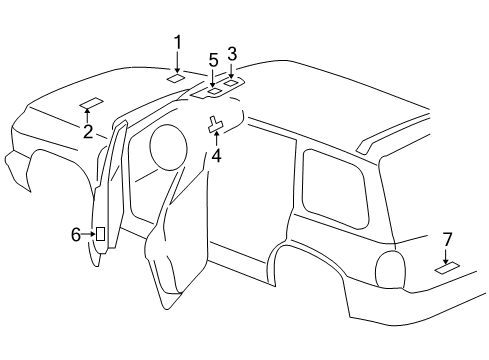 2009 Chrysler Aspen Information Labels Diagram 1 - Thumbnail
