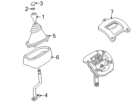 2004 Dodge Ram 1500 Shifter Trim Diagram 3 - Thumbnail