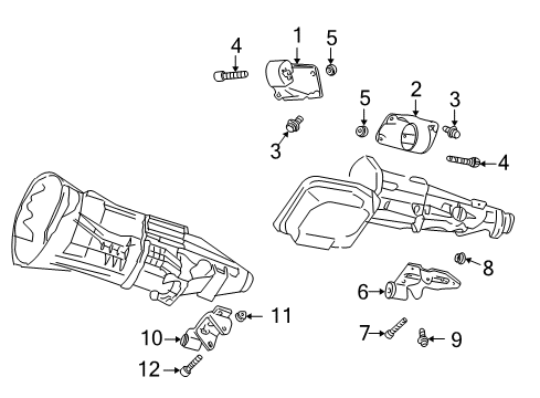 2006 Dodge Dakota Engine & Trans Mounting Diagram 1 - Thumbnail