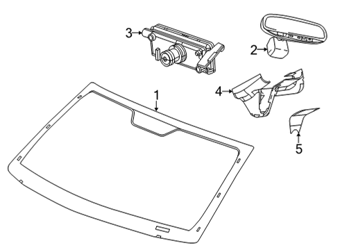 2025 Jeep Wagoneer L Glass - Windshield Diagram