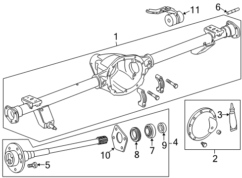 2002 Jeep Liberty Axle Housing - Rear Diagram 2 - Thumbnail