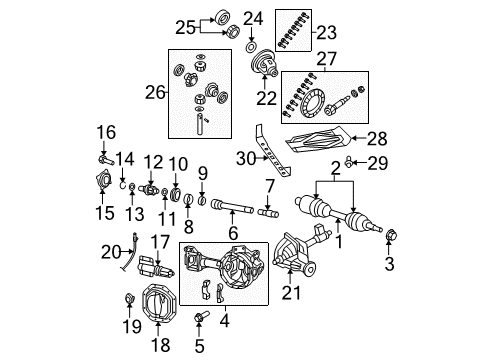 2006 Dodge Ram 1500 Front Axle & Carrier Diagram 1 - Thumbnail