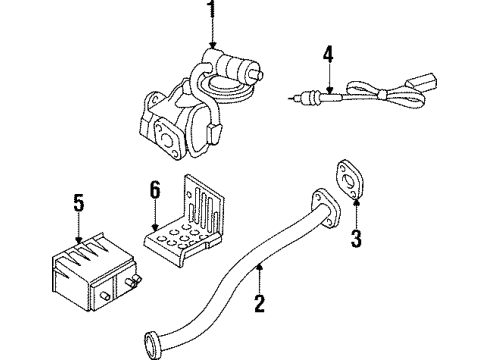1996 Chrysler Cirrus EGR System, Emission Diagram 1 - Thumbnail