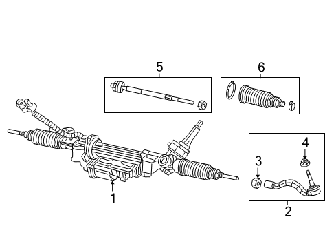 2018 Jeep Grand Cherokee Steering Column & Wheel, Shroud, Switches & Levers Diagram 3 - Thumbnail