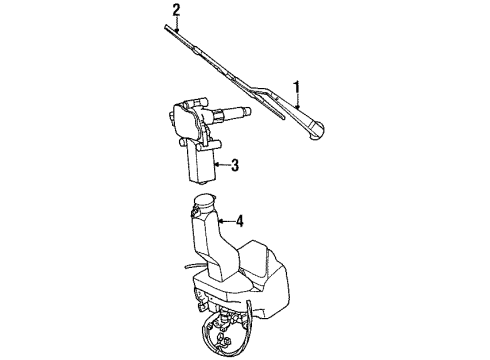 2000 Dodge Grand Caravan Wiper & Washer Components Diagram 1 - Thumbnail