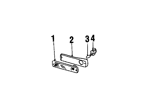1986 Jeep Grand Wagoneer Rear Lamps - Side Marker Lamps Diagram