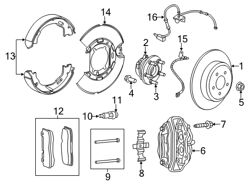 2013 Dodge Charger Brake Components, Brakes Diagram 4 - Thumbnail