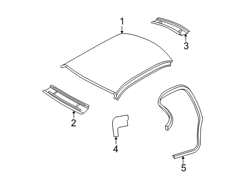 2002 Dodge Intrepid Roof & Components Diagram
