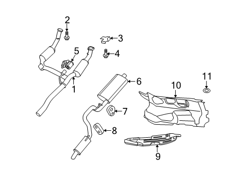 2010 Dodge Nitro Exhaust Components Diagram 2 - Thumbnail