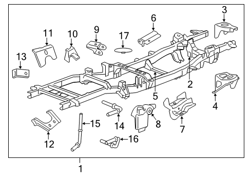 2010 Dodge Ram 2500 Frame & Components Diagram 1 - Thumbnail