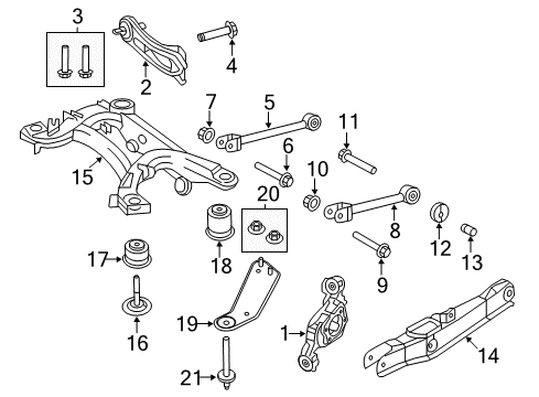 2011 Chrysler 200 Rear Suspension Components, Lower Control Arm, Stabilizer Bar Diagram 1 - Thumbnail