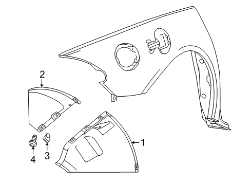 2006 Dodge Viper Exterior Trim - Quarter Panel Diagram