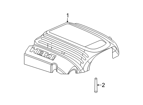 2013 Dodge Charger Engine Appearance Cover Diagram 2 - Thumbnail