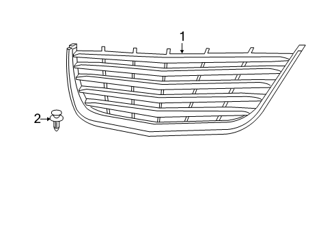 2011 Chrysler 200 Grille & Components Diagram