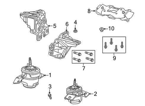 2025 Jeep Wrangler Engine & Trans Mounting Diagram 2 - Thumbnail
