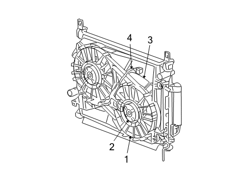 2009 Dodge Challenger Cooling System, Radiator, Water Pump, Cooling Fan Diagram 1 - Thumbnail