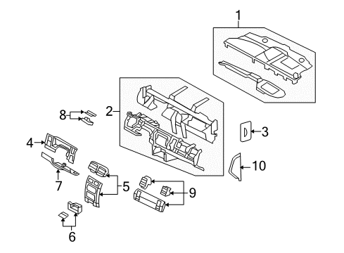 2009 Dodge Durango Instrument Panel, Body Diagram 1 - Thumbnail