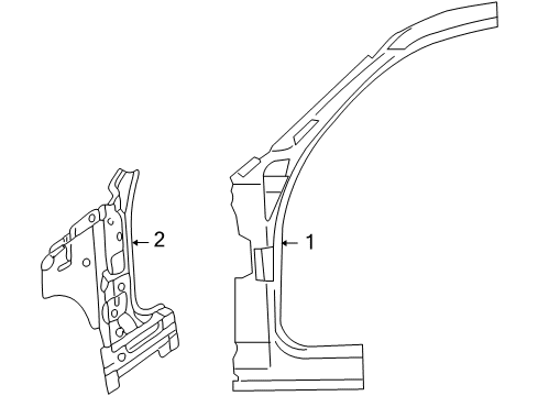 2001 Chrysler PT Cruiser Hinge Pillar Diagram 2 - Thumbnail