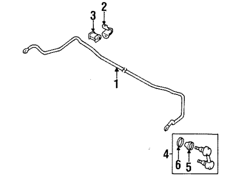 1999 Dodge Avenger Rear Suspension, Control Arm Diagram 2 - Thumbnail