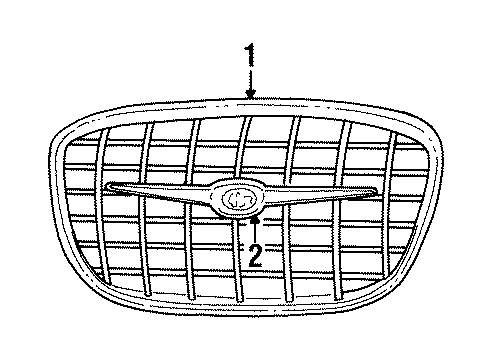 1999 Chrysler LHS Grille & Components Diagram