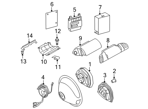 2004 Dodge Sprinter 3500 Air Bag Components Diagram