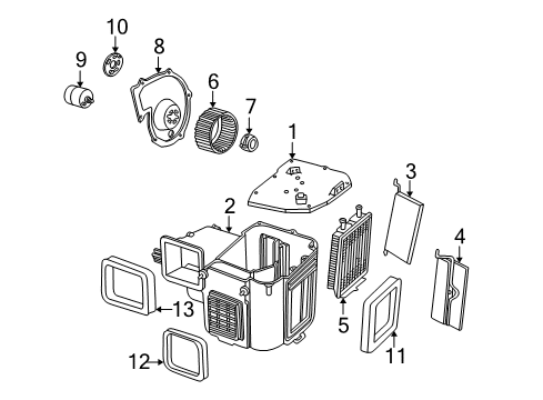 1995 Dodge B2500 Heater Core & Control Valve Diagram