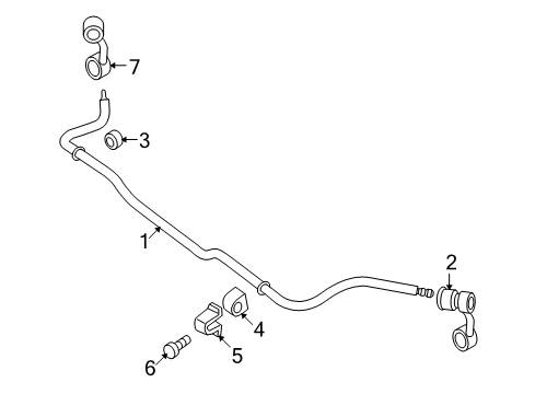 2004 Dodge Sprinter 3500 Stabilizer Bar & Components - Front Diagram