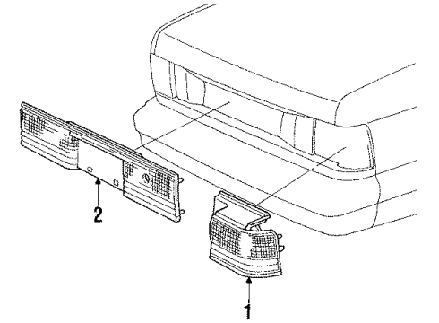 1989 Dodge Spirit Combination Lamps Diagram