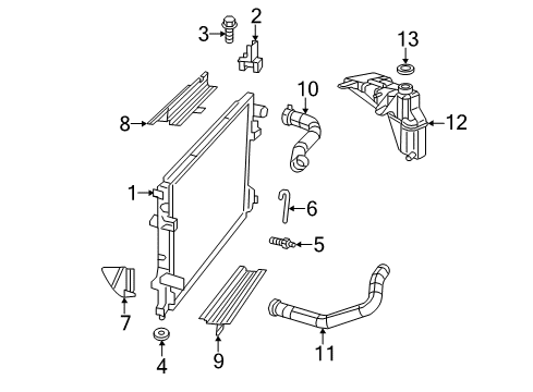 2014 Chrysler 300 Radiator & Components Diagram 1 - Thumbnail