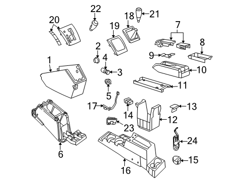 2008 Jeep Patriot Front Console Diagram