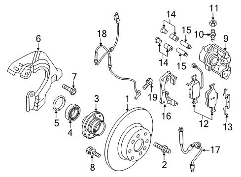 2018 Ram ProMaster City Front Brakes Diagram