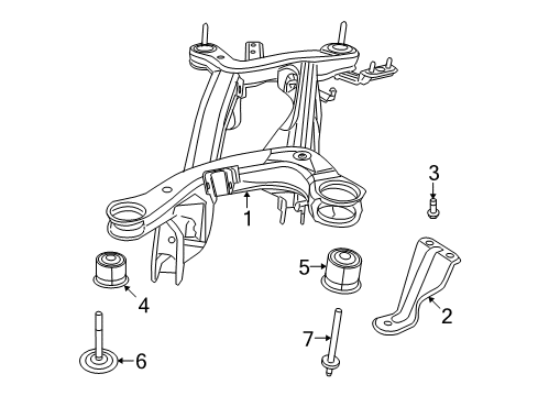 2014 Dodge Journey Rear Suspension Components, Lower Control Arm, Stabilizer Bar Diagram 4 - Thumbnail