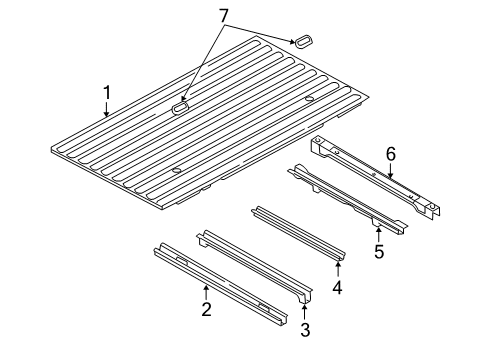 2003 Dodge Ram 2500 Pick Up Box - Floor Diagram 1 - Thumbnail