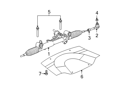 2006 Dodge Charger P/S Pump & Hoses, Steering Gear & Linkage Diagram 2 - Thumbnail