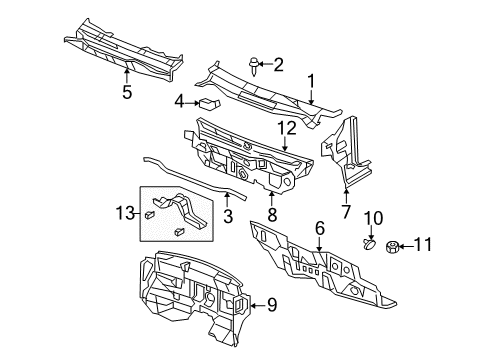 2009 Jeep Compass Cowl Diagram