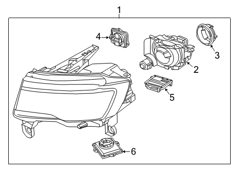 2016 Jeep Grand Cherokee Headlamps, Headlamp Washers/Wipers Diagram 2 - Thumbnail