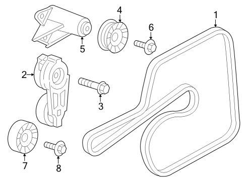 2023 Chrysler 300 Belts & Pulleys  Diagram 1 - Thumbnail