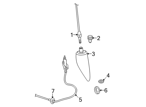 2006 Dodge Ram 1500 Antenna & Radio Diagram 1 - Thumbnail