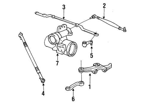 1993 Dodge B350 P/S Pump & Hoses, Steering Gear & Linkage Diagram 2 - Thumbnail