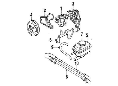 1999 Dodge Stratus P/S Pump & Hoses, Steering Gear & Linkage Diagram 3 - Thumbnail