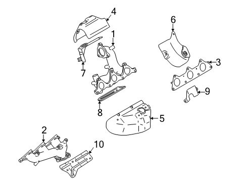 2001 Dodge Stratus Exhaust Components, Exhaust Manifold Diagram 6 - Thumbnail