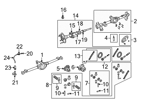 2011 Jeep Wrangler Axle Housing - Rear Diagram 1 - Thumbnail