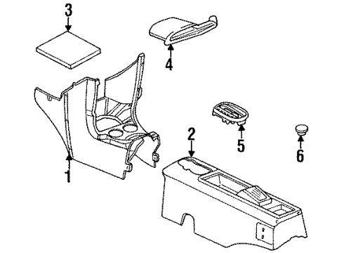 1997 Chrysler Cirrus Center Console Diagram