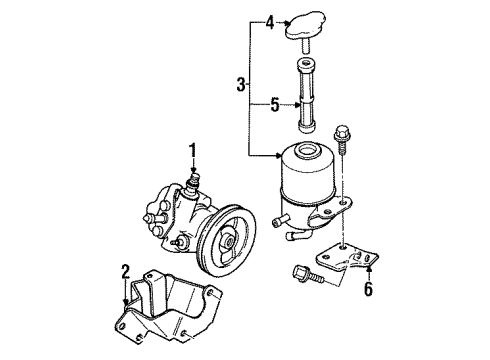 1994 Dodge Stealth P/S Pump & Hoses, Steering Gear & Linkage Diagram 4 - Thumbnail