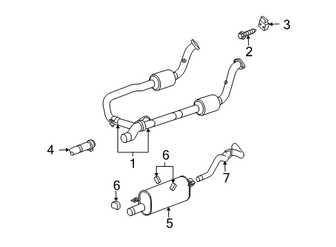 2006 Dodge Ram 2500 Exhaust Components Diagram 3 - Thumbnail