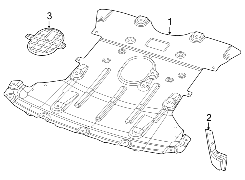 2025 Jeep Grand Cherokee Splash Shields Diagram 1 - Thumbnail