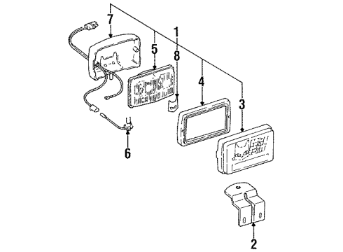 1988 Jeep Wrangler Fog Lamps Diagram 1 - Thumbnail